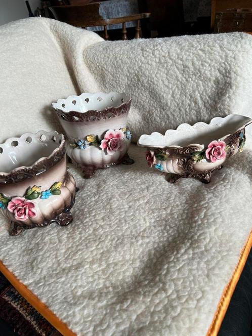 Capodimonte bloempotten, Antiek en Kunst, Curiosa en Brocante, Ophalen of Verzenden