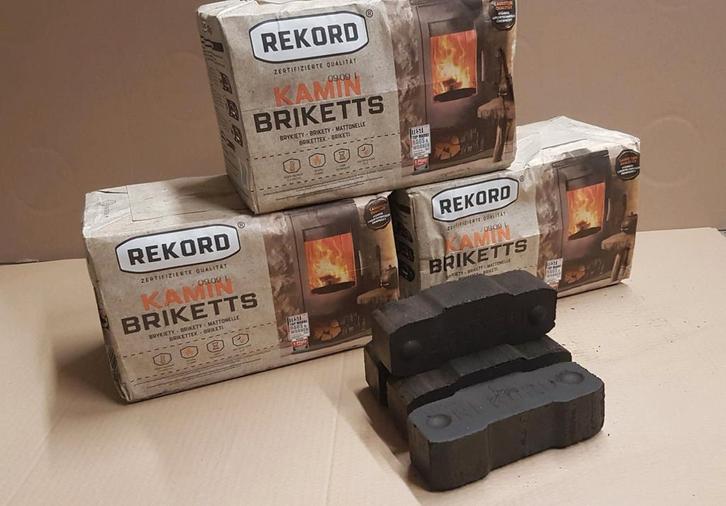 10 pak Bruinkool  briketten  REKORD, Tuin en Terras, Haardhout, Minder dan 3 m³, Ophalen