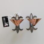 Set Deense Aristo wandkandelaren Wand houder. Danish design, Gebruikt, Brons of Koper, Ophalen of Verzenden, Kandelaar