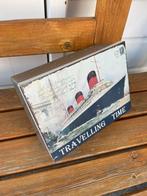 Decoratief blik / trommel met RMS Queen Elizabeth boot, Verzamelen, Ophalen of Verzenden