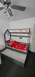 2x Huisbed 90x190 met onderschuiflade en incl matrassen, Kinderen en Baby's, Kinderkamer | Bedden, Ophalen, 85 tot 100 cm, Gebruikt