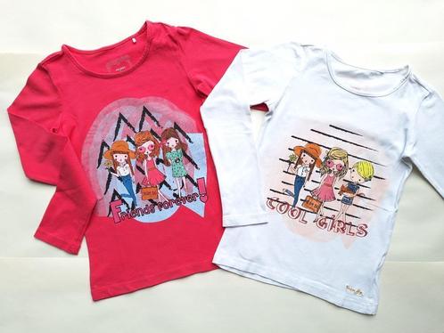 Twee t-shirts met lange mouw, maat 128, Kinderen en Baby's, Kinderkleding | Maat 128, Gebruikt, Meisje, Shirt of Longsleeve, Ophalen of Verzenden