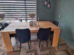 Mooie steigerhouten eettafel inclusief bankje, 100 tot 150 cm, 200 cm of meer, Ophalen of Verzenden, Zo goed als nieuw