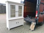 Mooie brede buffet vitrinekast., Huis en Inrichting, Kasten | Buffetkasten, Ophalen of Verzenden, Gebruikt, 25 tot 50 cm, 200 cm of meer