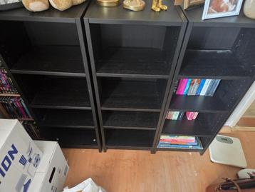 Zwarte boekenkasten Billy van Ikea 