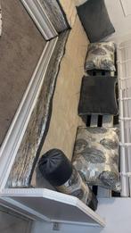 Luxe hoekbank met sierkussens, Huis en Inrichting, Banken | Sofa's en Chaises Longues, 250 tot 300 cm, 100 tot 125 cm, Ophalen of Verzenden