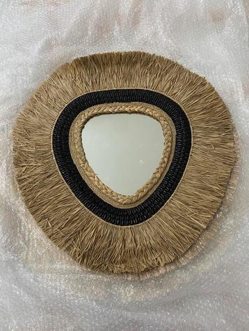 Indonesische Spiegel Raffia & Schelpen - 60cm beschikbaar voor biedingen