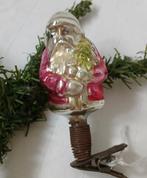 Oude Antieke AJEKO Kerstbal Kerstman op knijper, Verzenden, Gebruikt