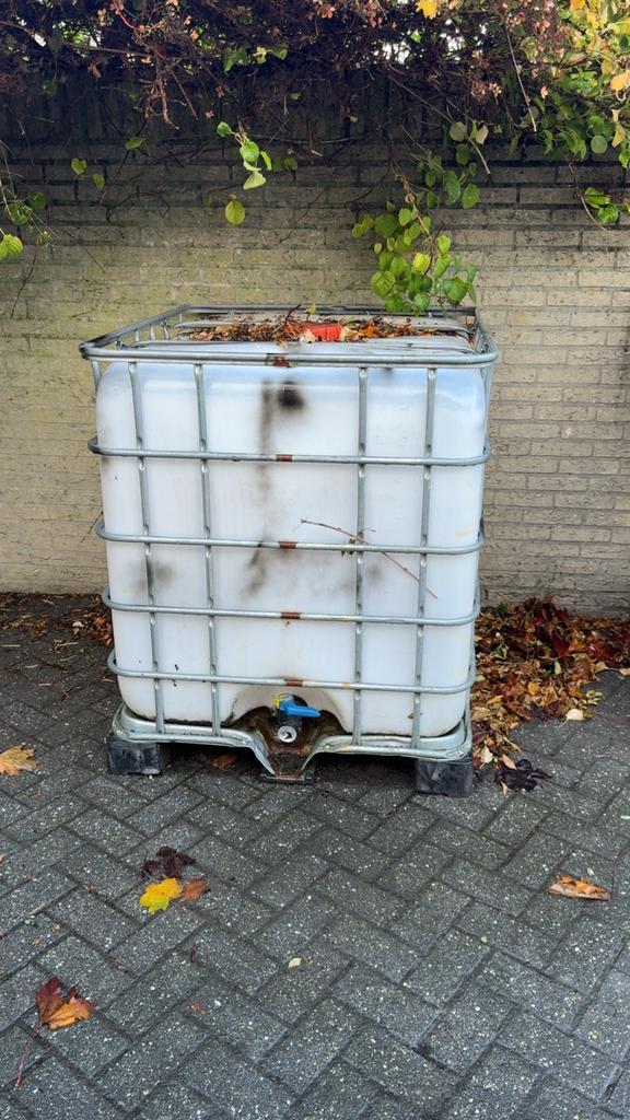 1000L IBC Container - Watertank, Tuin en Terras, Regentonnen, Gebruikt, Kunststof, 150 liter of meer, Met kraantje, Ophalen of Verzenden