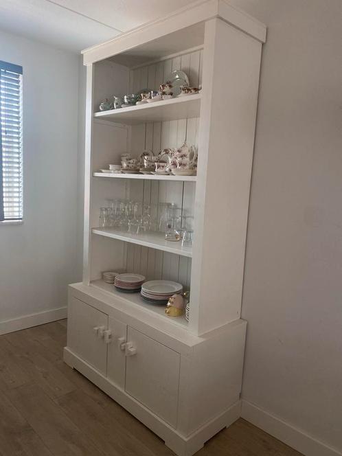 Witte Buffetkast Landelijke Stijl, Huis en Inrichting, Kasten | Boekenkasten, Zo goed als nieuw, 100 tot 150 cm, 200 cm of meer