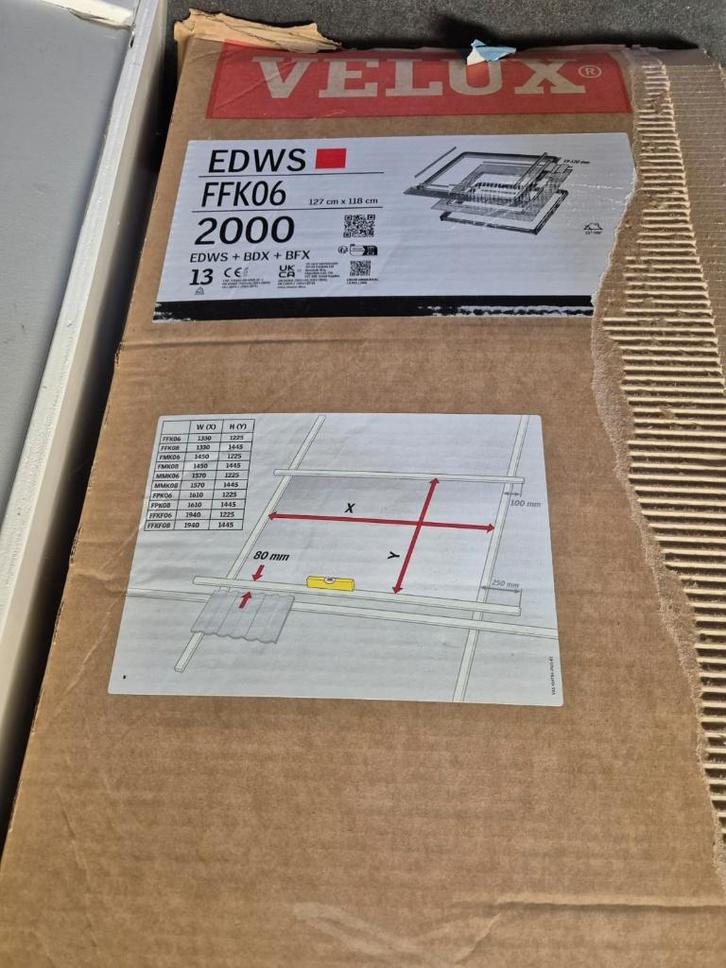 VELUX Gootstuk EDWS FFK06 2000 – nieuw, Doe-het-zelf en Verbouw, Glas en Ramen, Nieuw, Dakraam, 120 tot 160 cm, 80 tot 120 cm