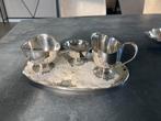 Verzilverd Roomstelletje, Huis en Inrichting, Woonaccessoires | Dienbladen, Ophalen of Verzenden, Zo goed als nieuw, Metaal
