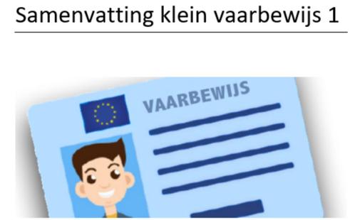 Samenvatting klein vaarbewijs 1 (kvb1) 2025, Boeken, Studieboeken en Cursussen, Nieuw, Overige niveaus, Alpha, Ophalen of Verzenden