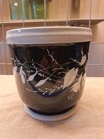 Antieke overbloempot, bloempot, cache-pot P. Regout, Antiek en Kunst, Ophalen