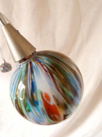 Harco loor design lamp 12 murrini bolletjes Italiaans glas  beschikbaar voor biedingen