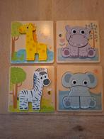 Houten baby puzzels, samen voor..., Ophalen of Verzenden, 10 tot 50 stukjes, Zo goed als nieuw