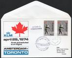 1e KLM vlucht Toronto Canada 1974, Verzenden, Envelop