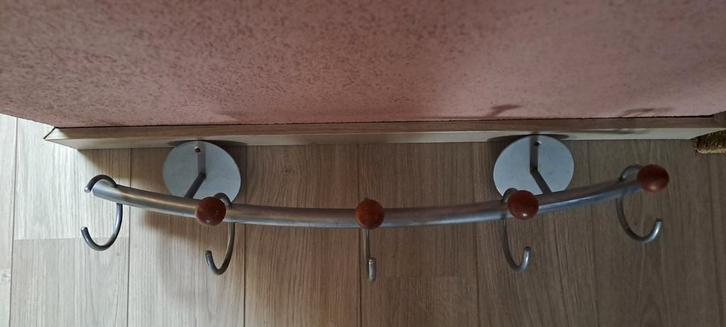 Metalen Wandkapstok met Haken, Huis en Inrichting, Woonaccessoires | Kapstokken, Gebruikt, Wandkapstok, Metaal, Ophalen