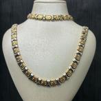 14k gouden set ketting met armband prachtig schakel, Ophalen of Verzenden, Zo goed als nieuw, Goud