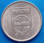 Penning Philips P.T.I. (telecommunicatie industrie Hilversum, Postzegels en Munten, Penningen en Medailles, Nederland, Overige materialen