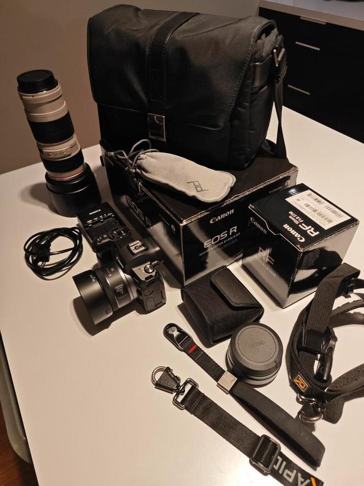 Canon Eos R+ adapter, Audio, Tv en Foto, Fotocamera's Analoog, Zo goed als nieuw, Spiegelreflex, Canon, Ophalen