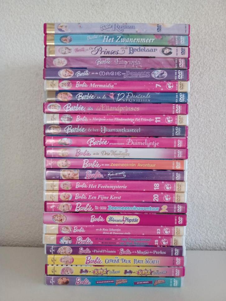 BARBIE DVD’S (24 stuks), Cd's en Dvd's, Dvd's | Tekenfilms en Animatie, Gebruikt, Europees, Tekenfilm, Vanaf 6 jaar, Ophalen of Verzenden