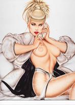 pin-up  olivia 1986  erotica  lingerie, Verzamelen, Ansichtkaarten | Themakaarten, Overige thema's, Ongelopen, Verzenden, 1980 tot heden