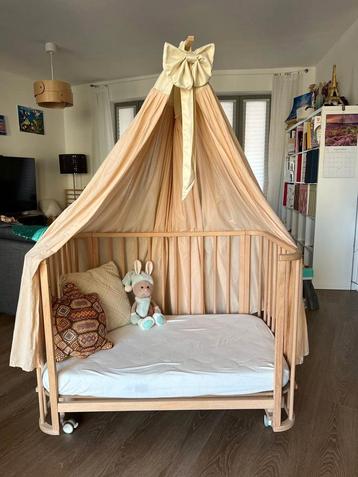 Co-sleeper Ledikant + Hemel - Uitstekende Staat! beschikbaar voor biedingen