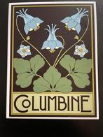 1art nouveau stijl wandtegel met columbine plant, Ophalen of Verzenden
