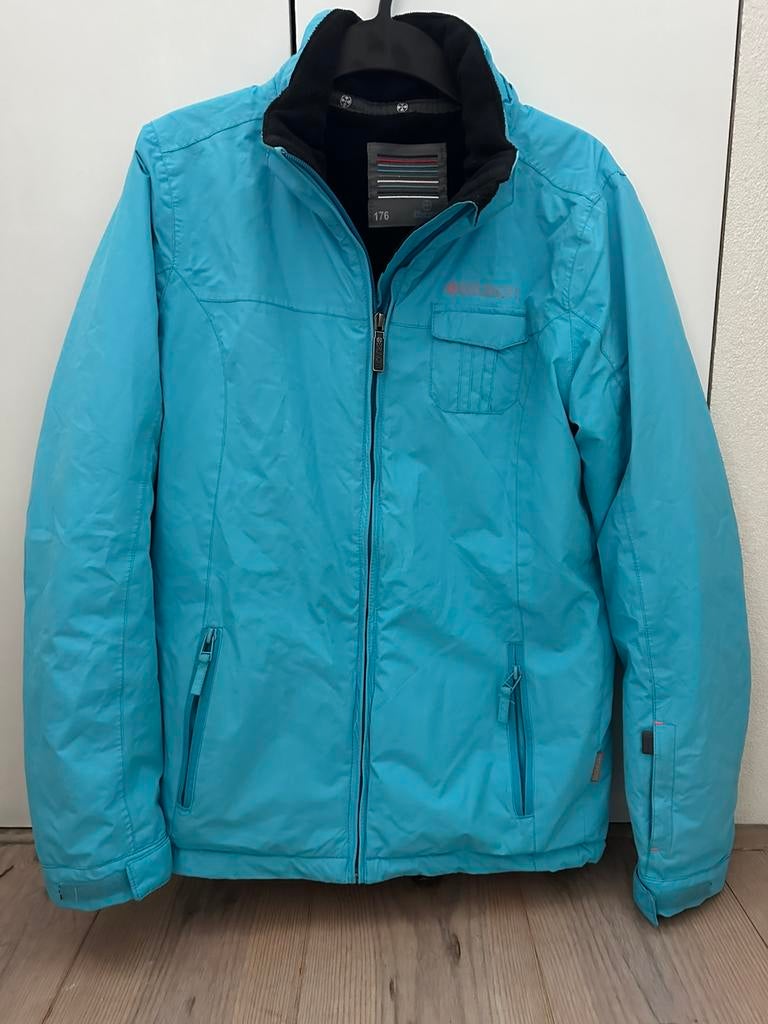 Ski-jas Brunotti blauw maat 176 in nette staat, Overige merken, 100 tot 140 cm, Ophalen of Verzenden, Zo goed als nieuw