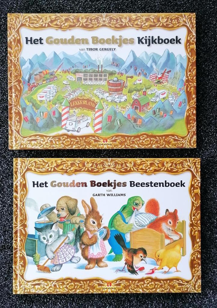 Gouden boekjes prentenboeken (2x) in A4 formaat - ZGAN., Boeken, Prentenboeken en Plaatjesalbums, Zo goed als nieuw, Prentenboek