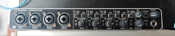 Behringer U-PHORIA UMC404HD Audio Interface, Muziek en Instrumenten, Mengpanelen, Zo goed als nieuw, Minder dan 5 kanalen, Microfooningang