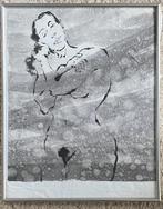 Kumi Kuwamura (1955-2008) Japanse Sumi-e inkttekening naakt, Ophalen of Verzenden