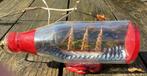 Leuke Boot in Fles met Verlichting - vintage retro schip, Ophalen of Verzenden, Gebruikt