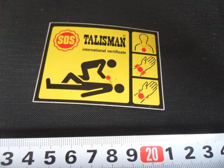sticker SOS talisman international certificate, Verzamelen, Stickers, Zo goed als nieuw, Bedrijf of Vereniging, Ophalen