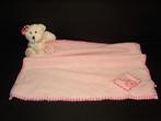 ALICES BEAR SHOP  BEER KNUFFELDOEK FLEECE ROZE MET  FUCHSIA, Verzenden, Nieuw, Beer