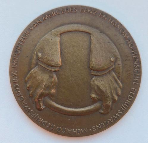 MERCEDES BENZ Gedenkpenning 1973 stukje geschiedenis MEHACO, Postzegels en Munten, Penningen en Medailles, Overige materialen