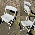 Prima plastic inklapbare witte stoel voor op bv balkon, Plastic, Inklapbaar, Gebruikt, Ophalen of Verzenden