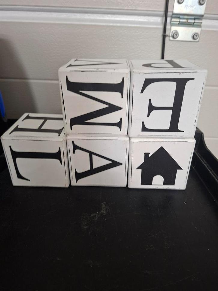 Houten Decoratie Dobbelstenen, Antiek en Kunst, Antiek | Woonaccessoires, Ophalen of Verzenden