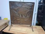 antiek koperen sierlijke haardscherm, Antiek en Kunst, Ophalen of Verzenden