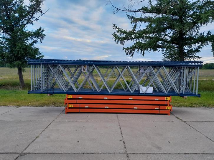 Mecalux palletstelling st 6.0x1.1m lig 3.6m nette staat., Zakelijke goederen, Kantoor en Winkelinrichting | Magazijn, Stelling en Opslag