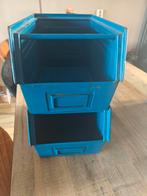 2 Schäfer Stapelbakken - Industrieel Blauw, Ophalen