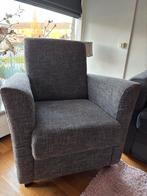Comfortabele grijze fauteuil, Ophalen of Verzenden, Gebruikt, Stof, 75 tot 100 cm
