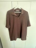 Gebreid Bruin Poloshirt - Nieuw - Maat XL, Ophalen of Verzenden, Nieuw, Maat 56/58 (XL), Bruin