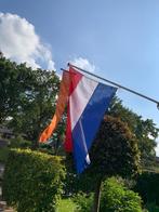 Nederlandse vlag met stok en oranje wimpel, Diversen, Vlaggen en Wimpels, Ophalen, Zo goed als nieuw