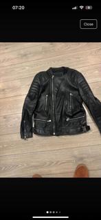 Philipp Plein Leren Jas Heren Maat M/L, Ophalen of Verzenden, Zo goed als nieuw, Maat 48/50 (M), Zwart