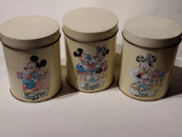 3 oude voorraadbussen Mickey Mini mouse Disney voorraadblik, Verzamelen, Blikken, Gebruikt, Overige, Overige merken, Ophalen