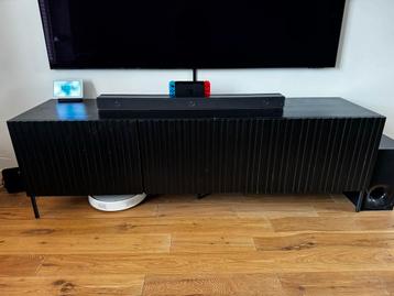 Zwart TV Meubel Gravure Woood