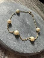 14k gouden armband met parel, Ophalen of Verzenden, Goud