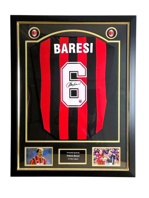 Franco Baresi AC Milan 1998 Gesigneerd Ingelijst Shirt, Verzamelen, Sportartikelen en Voetbal, Nieuw, Shirt, Buitenlandse clubs